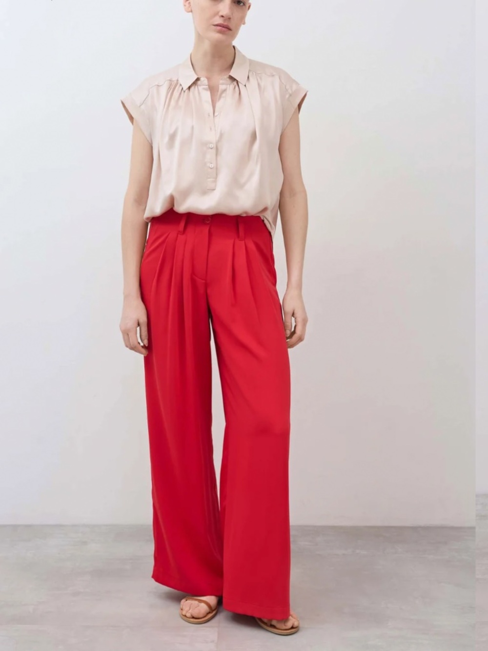 Ruti The Wide Leg Trouser Tomato Red Size 14 NWT